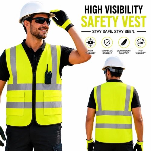 High Visibility hi Viz Safety Vest PERSONALISED CUSTOM Printed Design